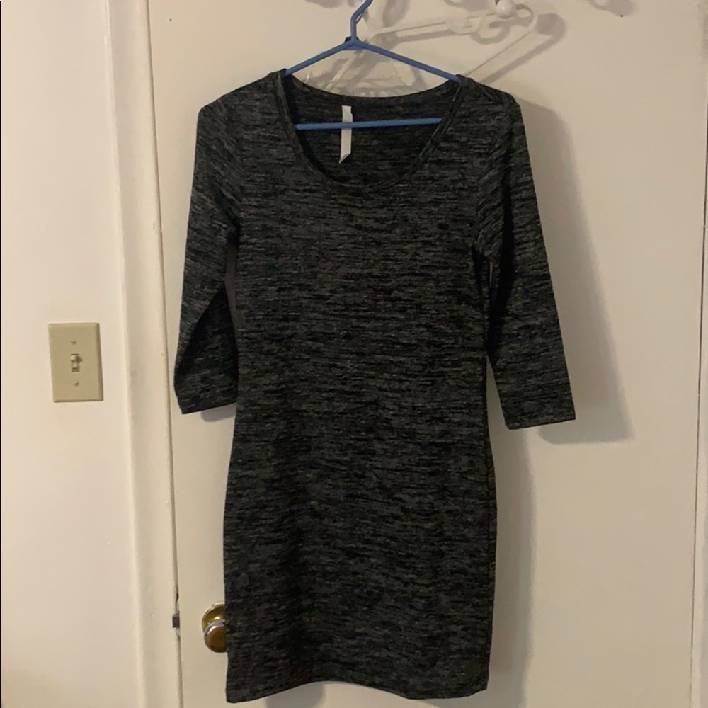 Black and Grey Mini Dress
